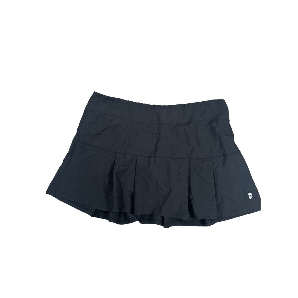 prince tennis golf skort pleated athletic skirt black lined black women’s XL